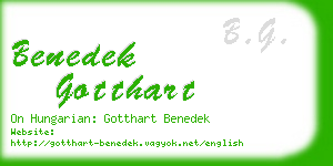 benedek gotthart business card